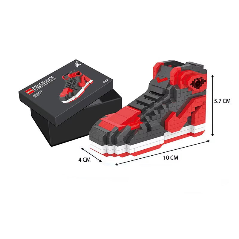 XRH DIY Mini Building Block Basketball Shoes - 'A J' Model Toy Sneakers Build - Bricks Set - Ideal DIY Assembly Gifts for Kids