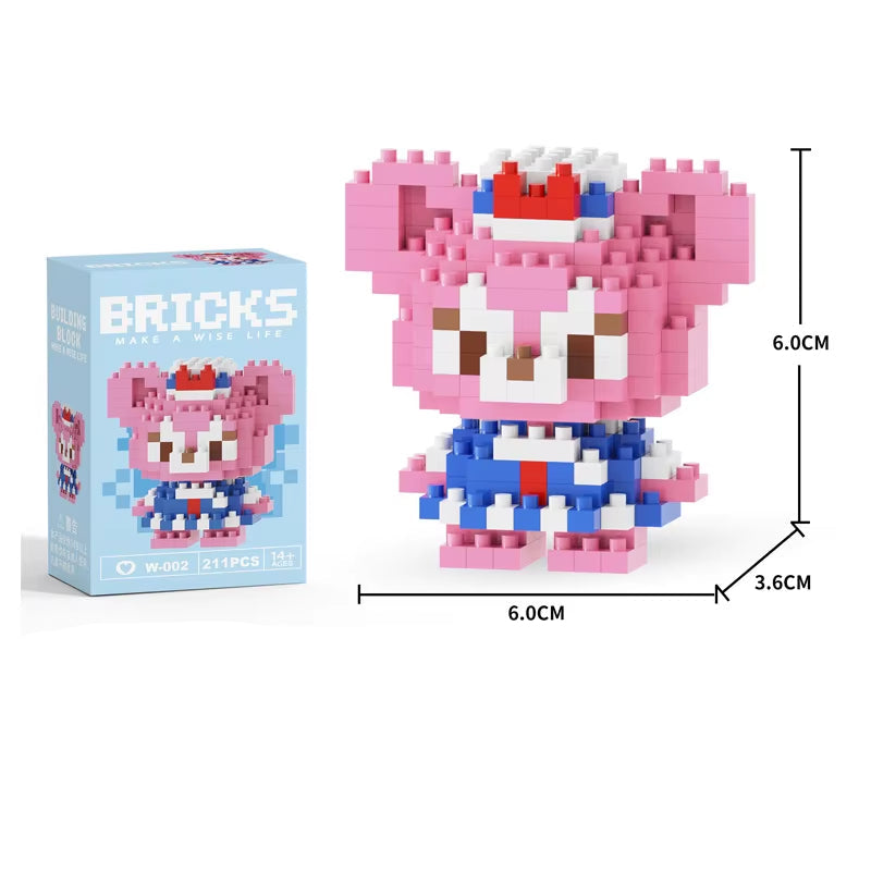 Wholesale Mini Plastic ABS Building Blocks Figures Children'S DIY Toys Set Animation Building Box Packed-For Ages 5 to 7 Years