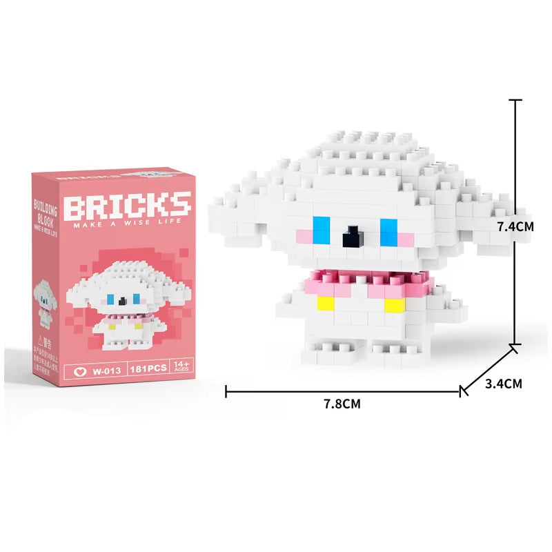 Wholesale Mini Plastic ABS Building Blocks Figures Children'S DIY Toys Set Animation Building Box Packed-For Ages 5 to 7 Years