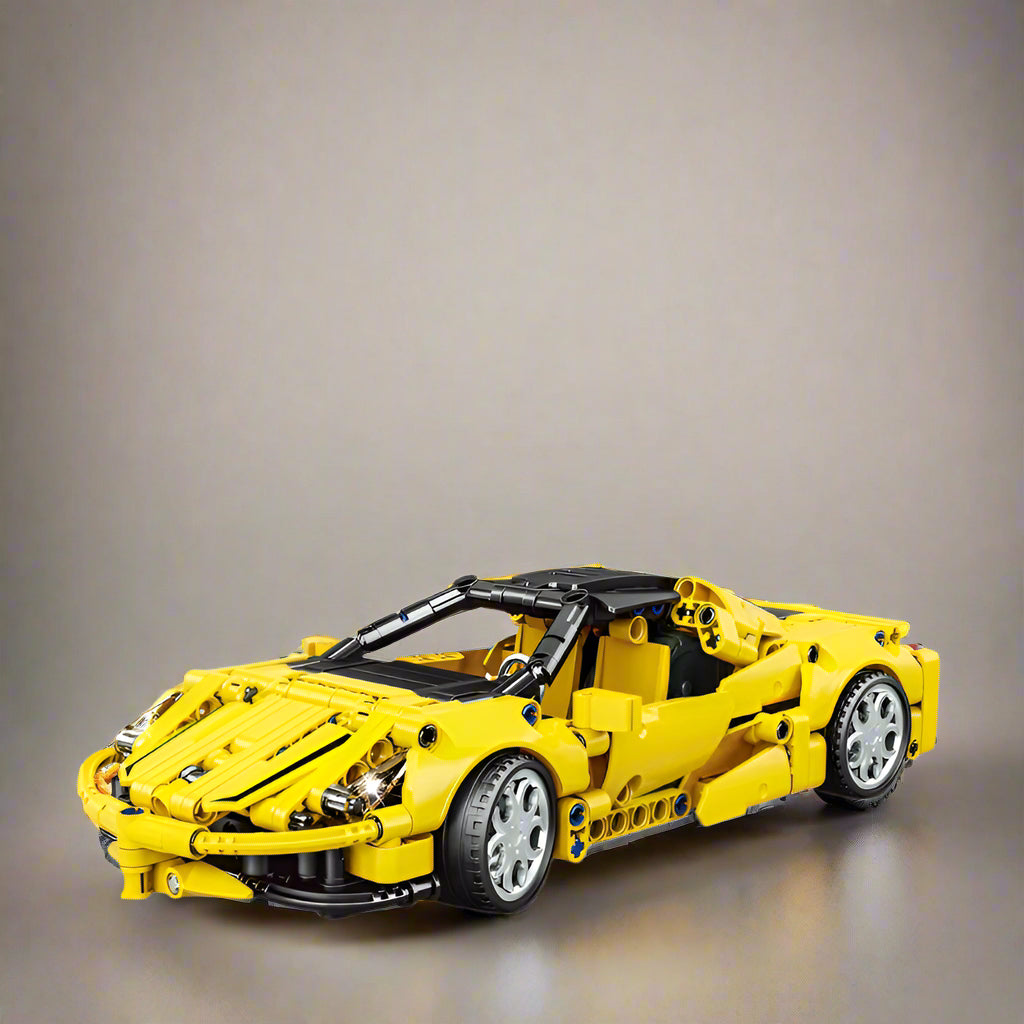 Technical Racing Car Building Block Set - 391 Piece Pull-Back Vehicle Construction Toy - Ages 14+ - STEM  Kit