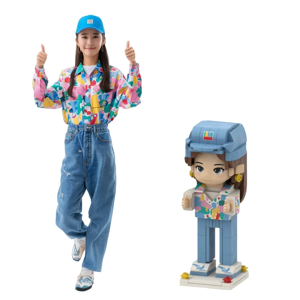 Character Building Block Figure Set -  DIY Assembly Toy - Ages 8+ - 1:12 Scale Model - ABS Plastic Construction Kit