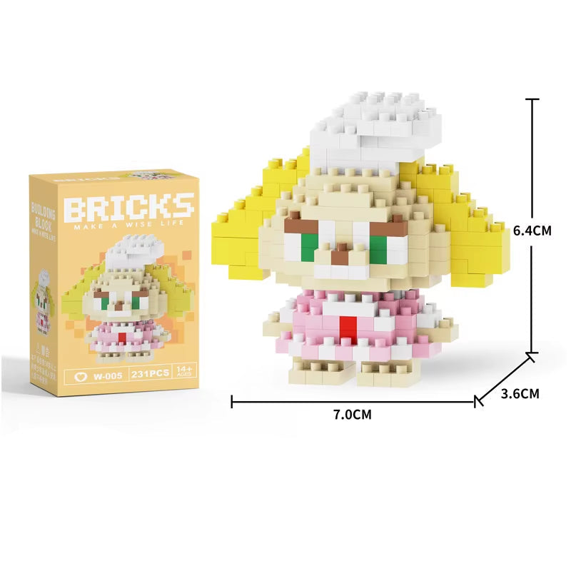 Wholesale Mini Plastic ABS Building Blocks Figures Children'S DIY Toys Set Animation Building Box Packed-For Ages 5 to 7 Years