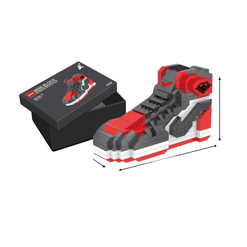 XRH DIY Mini Building Block Basketball Shoes - 'A J' Model Toy Sneakers Build - Bricks Set - Ideal DIY Assembly Gifts for Kids
