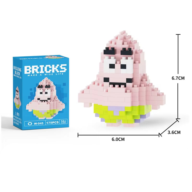 Wholesale Mini Plastic ABS Building Blocks Figures Children'S DIY Toys Set Animation Building Box Packed-For Ages 5 to 7 Years