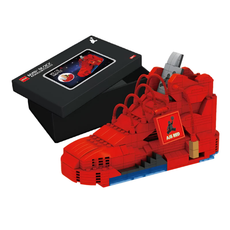 Kids Block Toys STEAM Items DIY Assemble Toys Basketball A-J Shoes Model Sneaker Model Sneaker Block Set