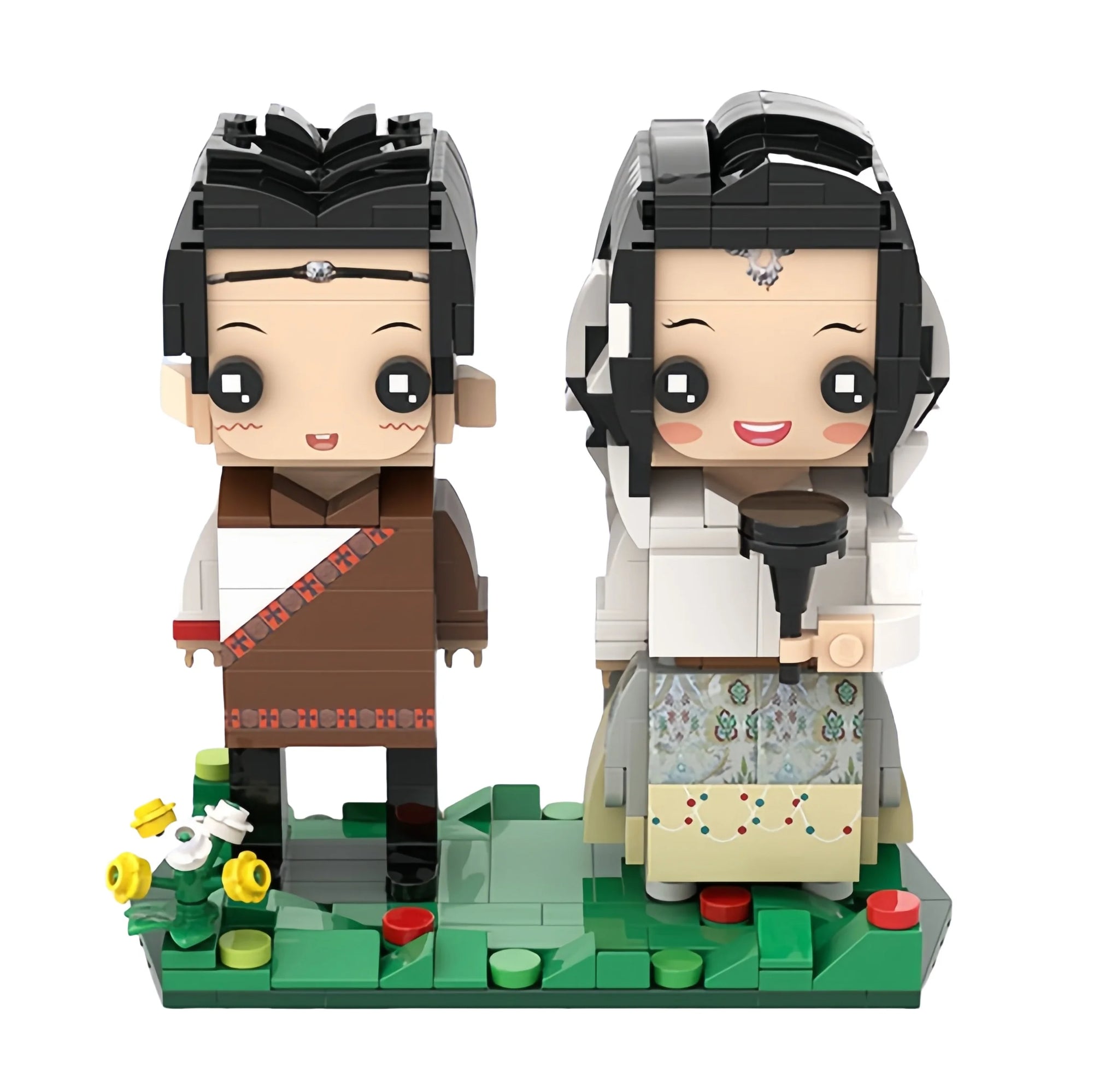 Character Building Block Figure Set -  DIY Assembly Toy - Ages 8+ - 1:12 Scale Model - ABS Plastic Construction Kit