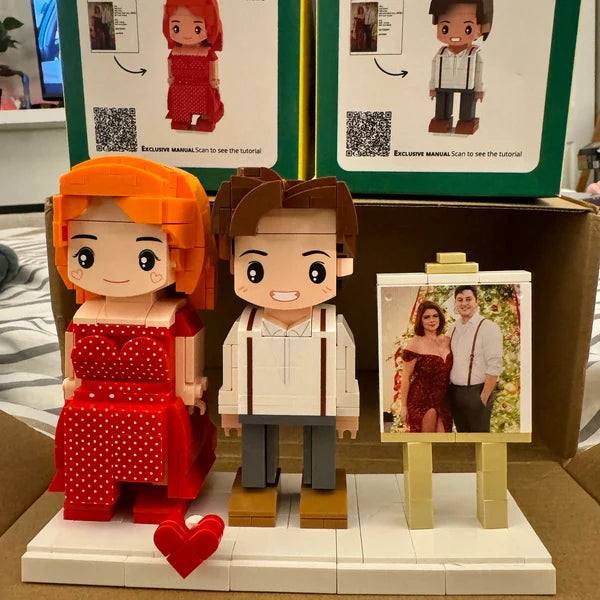 Custom Photo Building Block Portrait Set - Personalized Memory Art Kit - DIY Assembly Instructions Included - Adult Building Activity