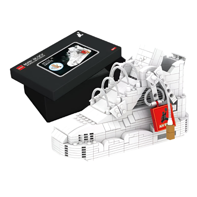 Kids Block Toys STEAM Items DIY Assemble Toys Basketball A-J Shoes Model Sneaker Model Sneaker Block Set