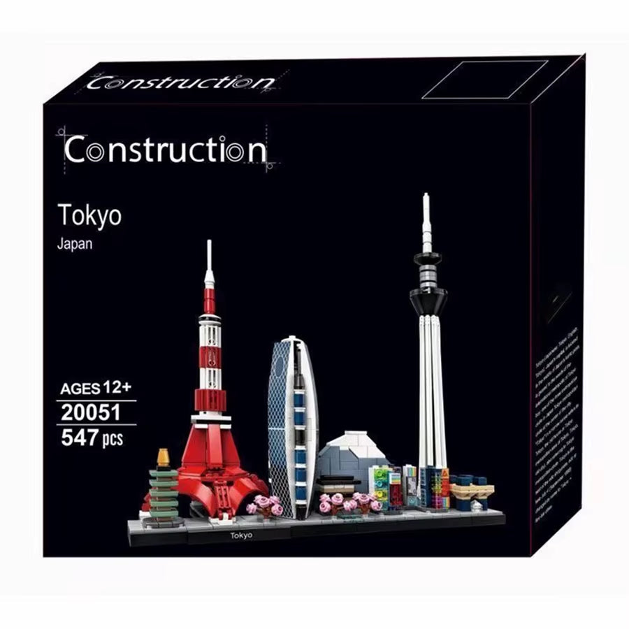 Miniature Skyline Construction Building Block Sets Creative Model Toy for Kids and Adults City Building Decorations