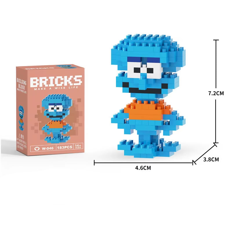 Wholesale Mini Plastic ABS Building Blocks Figures Children'S DIY Toys Set Animation Building Box Packed-For Ages 5 to 7 Years