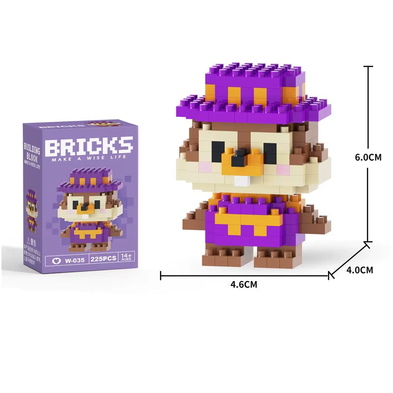 Wholesale Mini Plastic ABS Building Blocks Figures Children'S DIY Toys Set Animation Building Box Packed-For Ages 5 to 7 Years