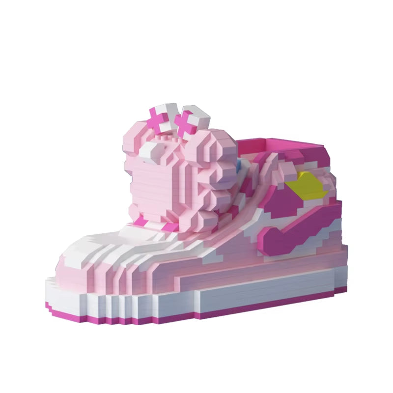Unisex Building Block Shoes Set Plastic DIY Model Toy for Ages 5-7 Packaged in Box with PCS Blocks Great for Games!