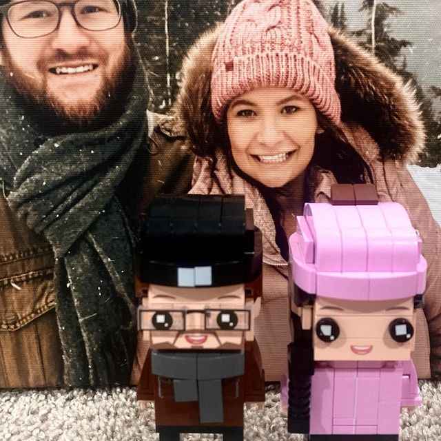 Custom Photo Building Block Portrait Set - Personalized Memory Art Kit - DIY Assembly Instructions Included - Adult Building Activity