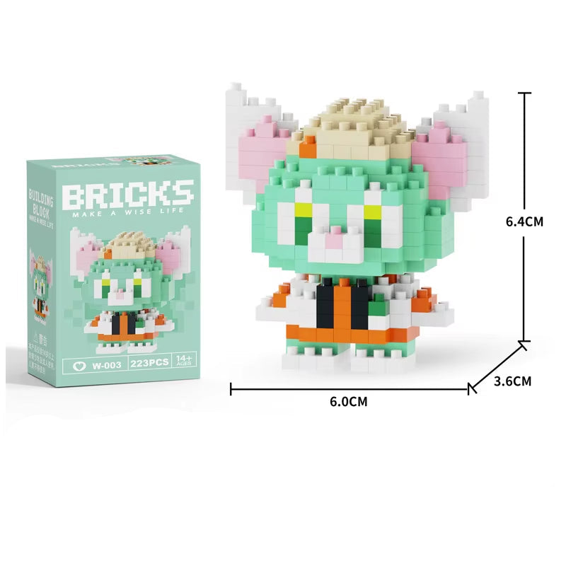 Wholesale Mini Plastic ABS Building Blocks Figures Children'S DIY Toys Set Animation Building Box Packed-For Ages 5 to 7 Years