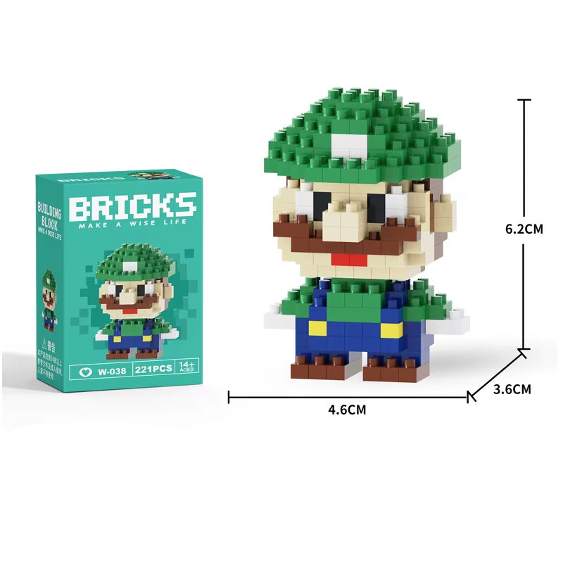 Wholesale Mini Plastic ABS Building Blocks Figures Children'S DIY Toys Set Animation Building Box Packed-For Ages 5 to 7 Years